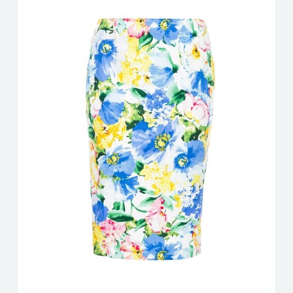 Polo Ralph Lauren Floral Pencil Skirt Stretch Cottagecore Chic  Women's Size 10 - Picture 2 of 10